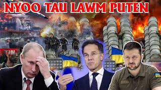 News Xov Xwm 31102024 Putin Ceeb Toom Nato Txhob Pab Riam Phom Foob Pob Rau Ukrane [upl. by Neyugn]