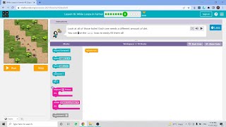 L168 Codeorg  Express2021  Lesson 16 While Loops in Farmer  level 8 [upl. by Airel423]