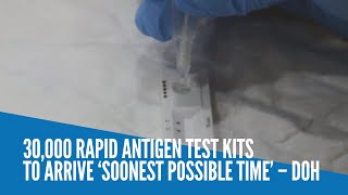 30000 rapid antigen test kits to arrive ‘soonest possible time’ – DOH [upl. by Mowbray]