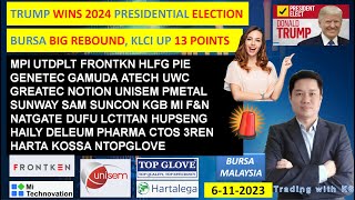 Daily KLSE BURSA UPDATE  6112024 💥TRUMP WINS 2024 PRESIDENTIAL ELECTION💥BURSA BIG REBOUND [upl. by Raseta72]