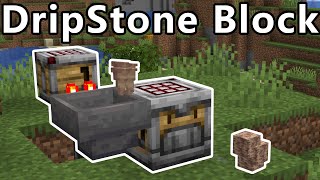 Pointed Dripstone to Dripstone Block  AutoCraft  Minecraft 121 [upl. by Uhsoj907]