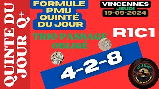 Pronostic PMU quinté du jour R1C1  Prix Bernard Le Quellec [upl. by Ecidna]