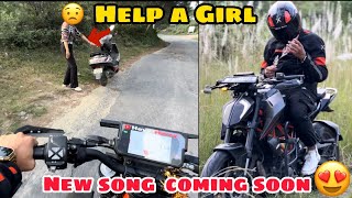 Helped a Girl on road😍 Petrol khatam ho gya😢Scooty ka New Song Coming Soon😎 [upl. by Alburga]