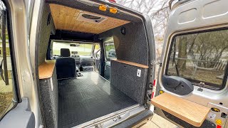 MINIMALIST VAN CONVERSION  FULL TOUR  2013 Ford Transit Connect [upl. by Indira]