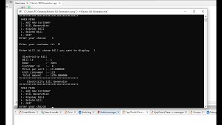 Simple Electric Bill Generator [upl. by Inaffets]