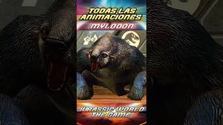 MYLODON Todas Las Animaciones JURASSIC WORLD THE GAME [upl. by Nylssej]