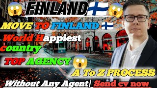 Jobs In Finland 2024  Finland Work Permit  Finland Visa For Indian Online Process finland visa [upl. by Ahsenav]