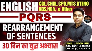 09🛑English  PQRS 🛑30 दिन का युद्ध अभ्यास 🛑English Practice Classes By Anil Jadon Sir [upl. by Tsan370]