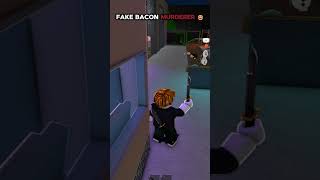 FAKE BACON MURDERER TROLLING IN MM2 😂 roblox mm2 [upl. by Aihsenod]