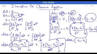 DERIVATIVE OF CLAUSIUS CLAPEYRON EQUATION [upl. by Binnings959]