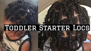 How To Starter Locs on my toddler Twostrand Twists Loc Journey [upl. by Ennayrb]