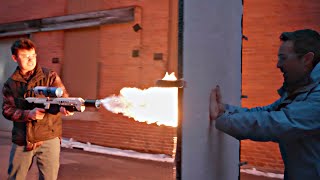 Flamethrower vs Aerogel [upl. by Eitsyrc]