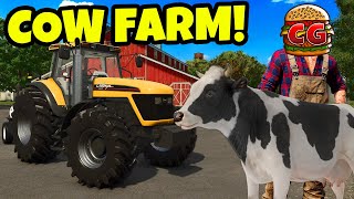 I Started a Cow Farm to Make BIG PROFIT in Farming Simulator 25 [upl. by Atiniv]