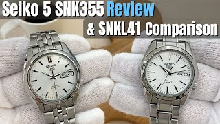 Seiko 5 SNK355 REVIEW  Best dressy Seiko 5 Seiko SNKL41 Comparison [upl. by Yanehc]