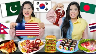 Eating Different Country Food Challenge 😍 Gone Wrong 😰 Weirdest Food Ever [upl. by Ezana]