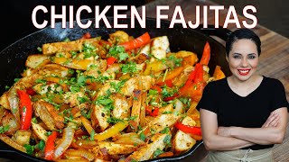 How to make CHICKEN FAJITAS  Chicken fajita MARINADE  Villa Cocina [upl. by Halullat203]