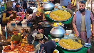 Famous Street food of Jalalabad Talashi chowk Afghanistan  Motta chawal  Fish fry  Samosa Pakora [upl. by Eldora665]