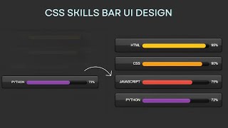 CSS Animated Skills Bar UI Design Using HTML and CSS [upl. by Ghiselin]