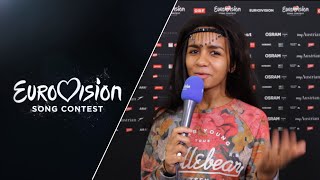 AskEurovision Question to Aminata Latvia [upl. by Styles]