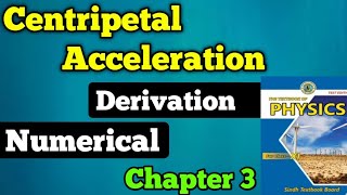 Centripetal acceleration chapter 4 class 11 New physics book  derivation and numerical  unit 4 [upl. by Hersch54]