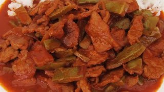 RIQUISIMA CECINA CON NOPALES EN SALSA ROJA [upl. by Yesdnik]