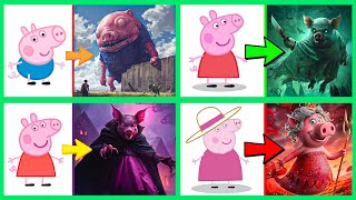 PEPPA PIG as TITAN GHOSTS VAMPIRES MERMAIDS  All Characters Compilation [upl. by Delorenzo28]