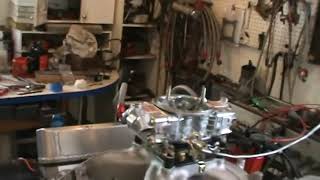 482 Pontiac pump gas engine by Tin Indian Performance ideling on the dyno [upl. by Neffirg]