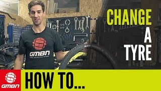 How To Change An MTB Tyre  Mountain Bike Maintenance [upl. by Eleira137]