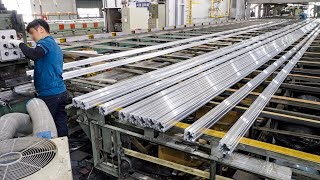 Huge Scale Manufacturing Process of Aluminum Profile Aluminum Factory in Korea [upl. by Ananna]