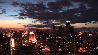 Chicago Skyline at Night with Panoramic Views of Skyscrapers Lights City Traffic and Lake Michigan [upl. by Ottillia]