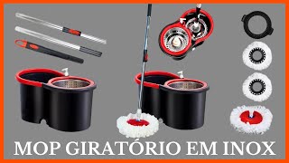 REVIEW MOP GIRATÓRIO EM INOX  CANAL APRENDIZ [upl. by Aerdnuahs]