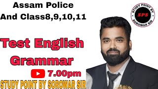 Test on Determiners for class 7891011 and Assam police [upl. by Anirazc820]