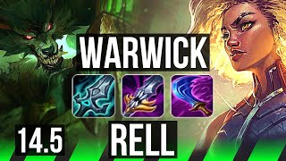 WARWICK vs RELL JNG  Rank 4 Warwick 929 400 games Dominating  KR Grandmaster  145 [upl. by Wanonah]