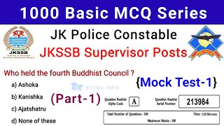 JK Police Constable Solved MCQS  JKSSB Constable amp Supervisor Important Questions  JKP 1000 MCQ [upl. by Noiwtna322]