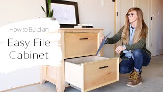 How to Build an EASY File CabinetUsing Plywood and 2x4s [upl. by Annet]