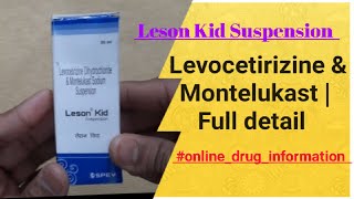 Levocetirizine Dihydrochloride amp Montelukast Sodium Suspension Leson Kid Suspension Detail [upl. by Merl]