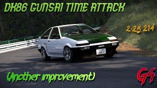 Assetto corsa DKs ae86  Gunsai time attack  225214 Another improvement [upl. by Nogras]