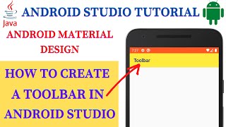 Create a Toolbar in Android Studio 2021 [upl. by Obediah]