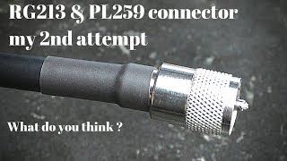 My improved PL259 plug technique Thanks for all the help [upl. by Strong]