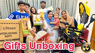 Ebran’s 1st Birthday Gifts 🎁 Unboxing 🤩  Suhana  Basheer Bashi  Mashura [upl. by Abner909]