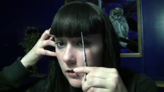 How to Trim And Style Bettie Page Bangs [upl. by Carvey]