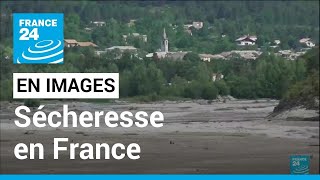 AvantAprès  les cours deau et les lacs français touchés par la sécheresse • FRANCE 24 [upl. by Oinimreh]