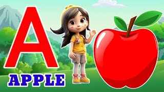 A for apple  phonics song  a for apple b for ball  abclearningsongs [upl. by Llerrot47]