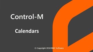 ControlM Calendars [upl. by Yknip]