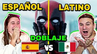 REACCIÓN a DOBLAJE LATINO 🇲🇽 vs ESPAÑOL 🇪🇸 DEADPOOL 😱 como es posible [upl. by Niboc]