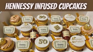 Hennessy Infused Cupcakes Liquor Cupcakes [upl. by Sedgewick]