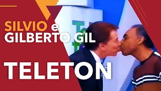 SILVIO SANTOS BEIJA GILBERTO GIL – 2001 [upl. by Eusassilem697]