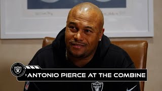 Antonio Pierce Is Looking for Draft Prospects Who Are Up to the Challenge  Raiders  NFL [upl. by Biebel301]