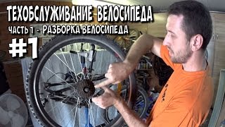 Техническое обслуживание велосипеда  Разборка велосипеда  ч1 [upl. by Krefetz389]