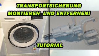 WASCHMASCHINEN TRANSPORTSICHERUNG MONTIEREN UND ENTFERNEN TUTORIAL  UMZUG  FACTOREM [upl. by Yenaj]